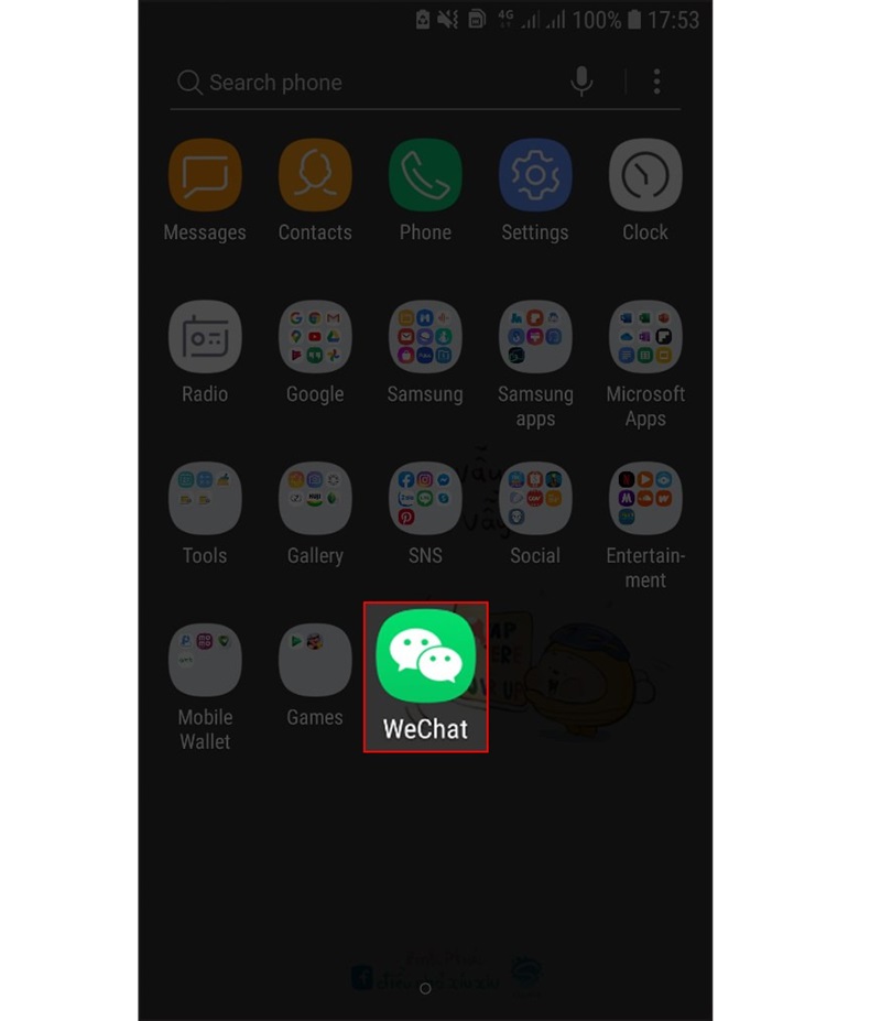 mở ứng dụng wechat